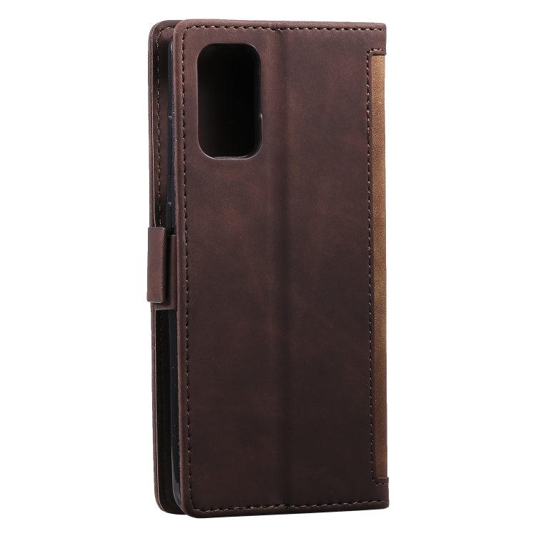 For Galaxy S20 Plus Retro Splicing Horizontal Flip Leather Case with Card Slots & Holder & Wallet