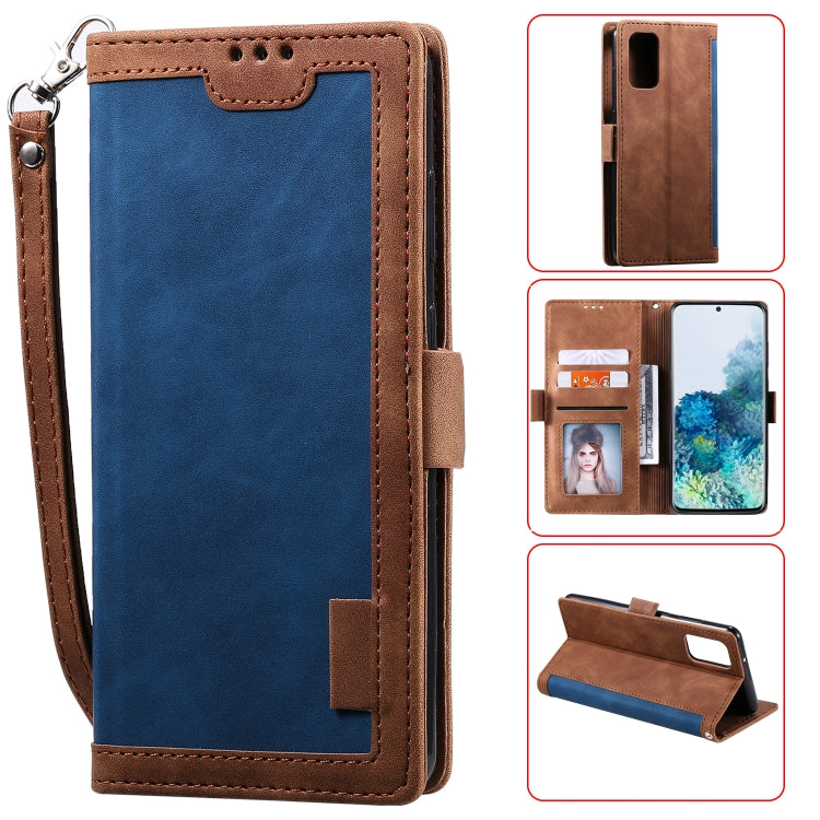 For Galaxy S20 Plus Retro Splicing Horizontal Flip Leather Case with Card Slots & Holder & Wallet