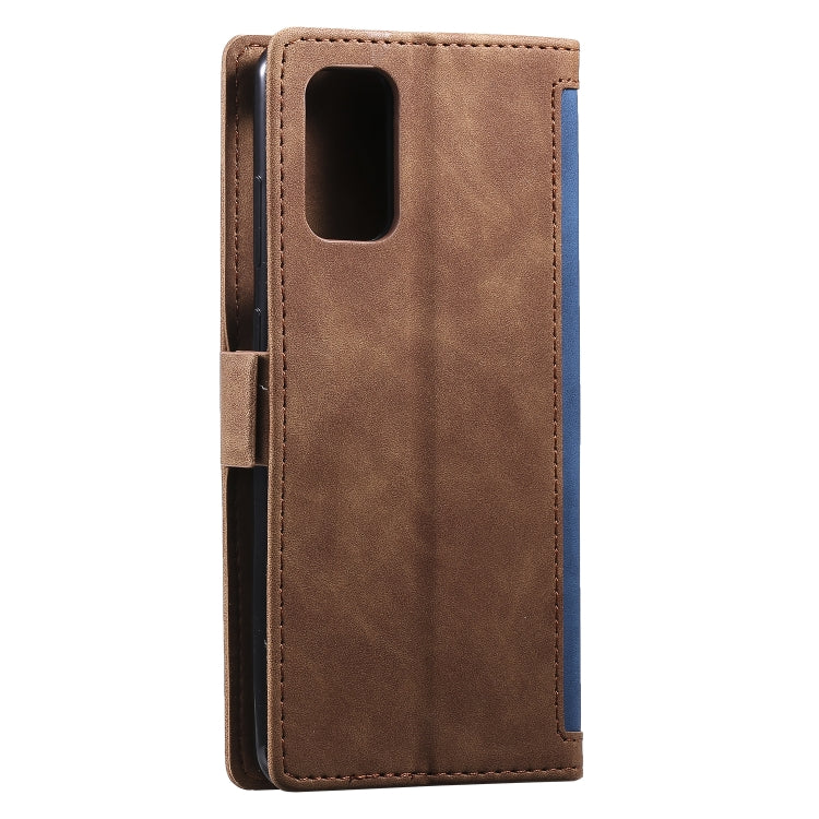 For Galaxy S20 Plus Retro Splicing Horizontal Flip Leather Case with Card Slots & Holder & Wallet