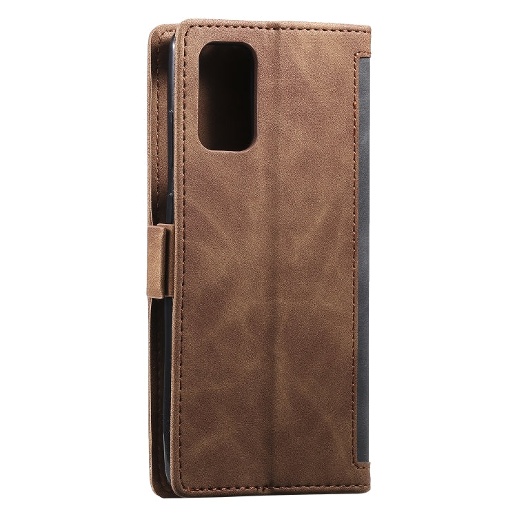 For Galaxy S20 Plus Retro Splicing Horizontal Flip Leather Case with Card Slots & Holder & Wallet