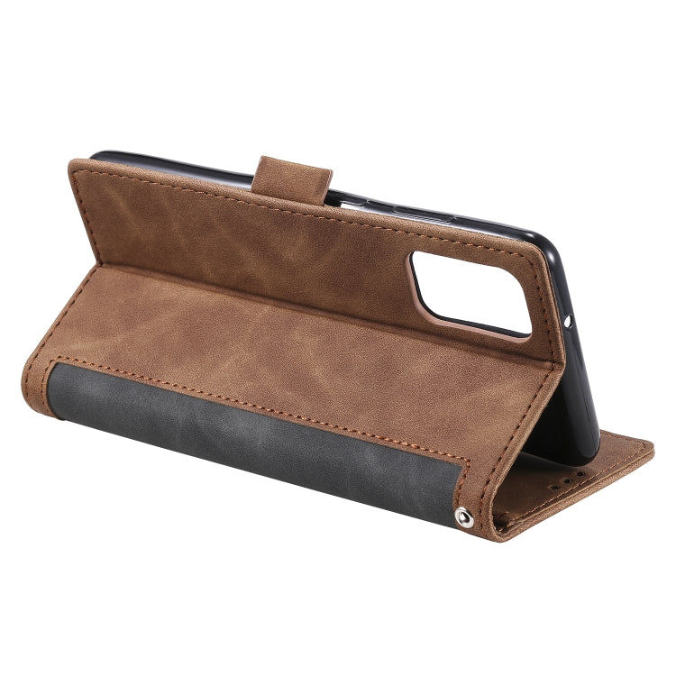 For Galaxy S20 Plus Retro Splicing Horizontal Flip Leather Case with Card Slots & Holder & Wallet