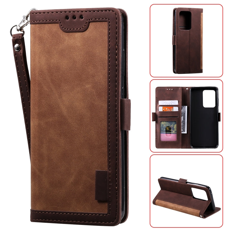 For Galaxy S20 Ultra Retro Splicing Horizontal Flip Leather Case with Card Slots & Holder & Wallet