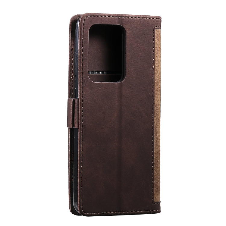 For Galaxy S20 Ultra Retro Splicing Horizontal Flip Leather Case with Card Slots & Holder & Wallet