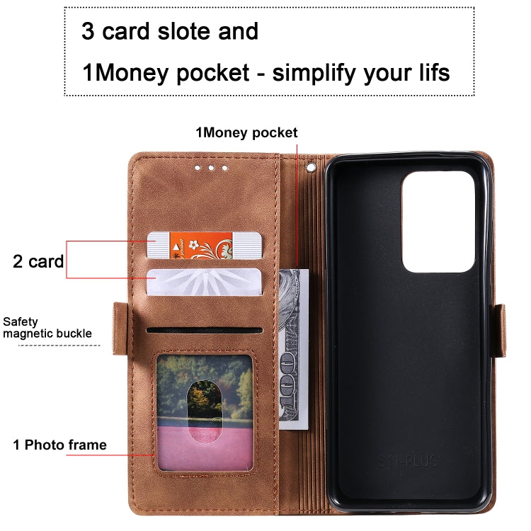 For Galaxy S20 Ultra Retro Splicing Horizontal Flip Leather Case with Card Slots & Holder & Wallet