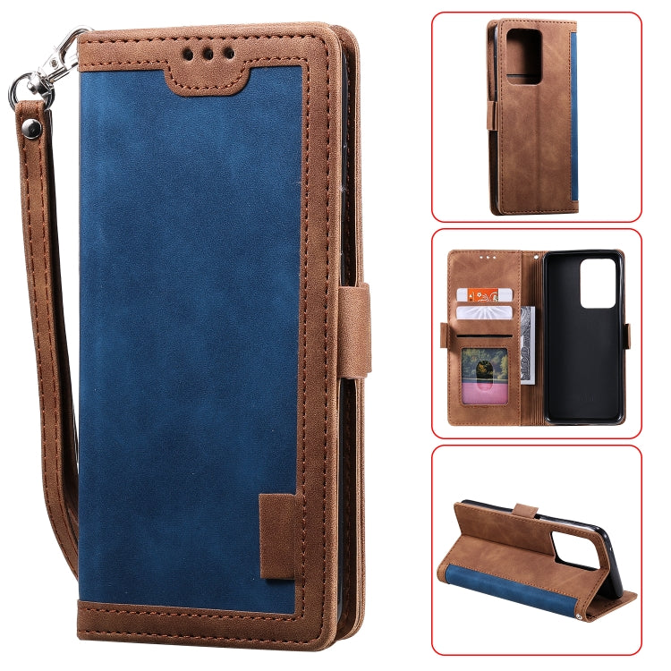 For Galaxy S20 Ultra Retro Splicing Horizontal Flip Leather Case with Card Slots & Holder & Wallet