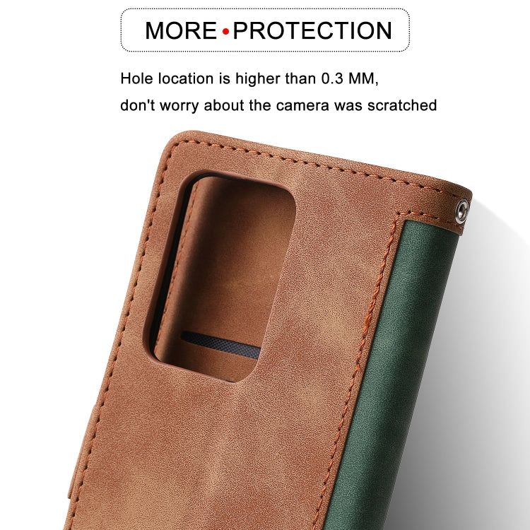 For Galaxy S20 Ultra Retro Splicing Horizontal Flip Leather Case with Card Slots & Holder & Wallet