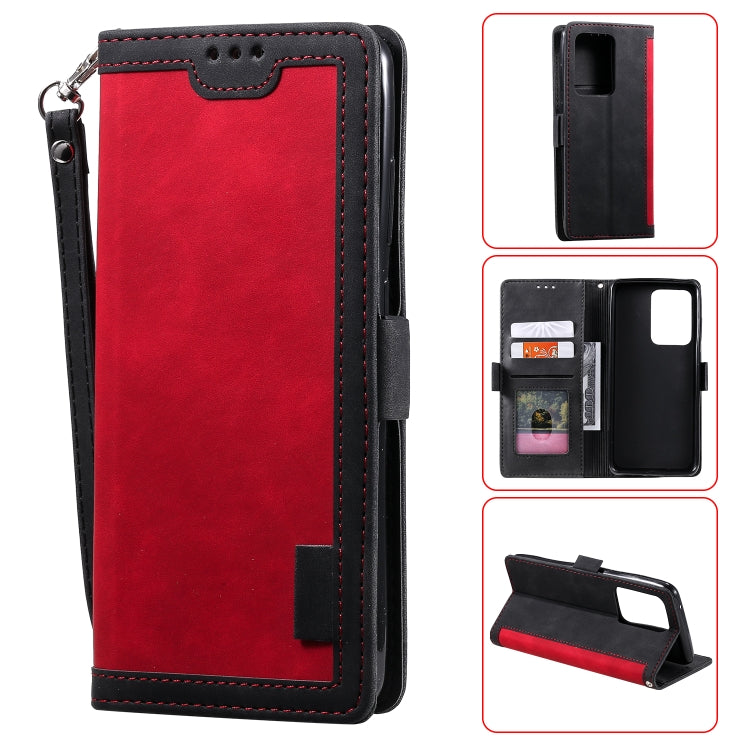 For Galaxy S20 Ultra Retro Splicing Horizontal Flip Leather Case with Card Slots & Holder & Wallet