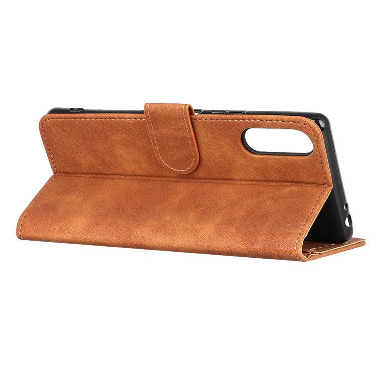 For Sony Xperia L4 Retro Texture PU + TPU Horizontal Flip Leather Case with Holder & Card Slots & Wallet