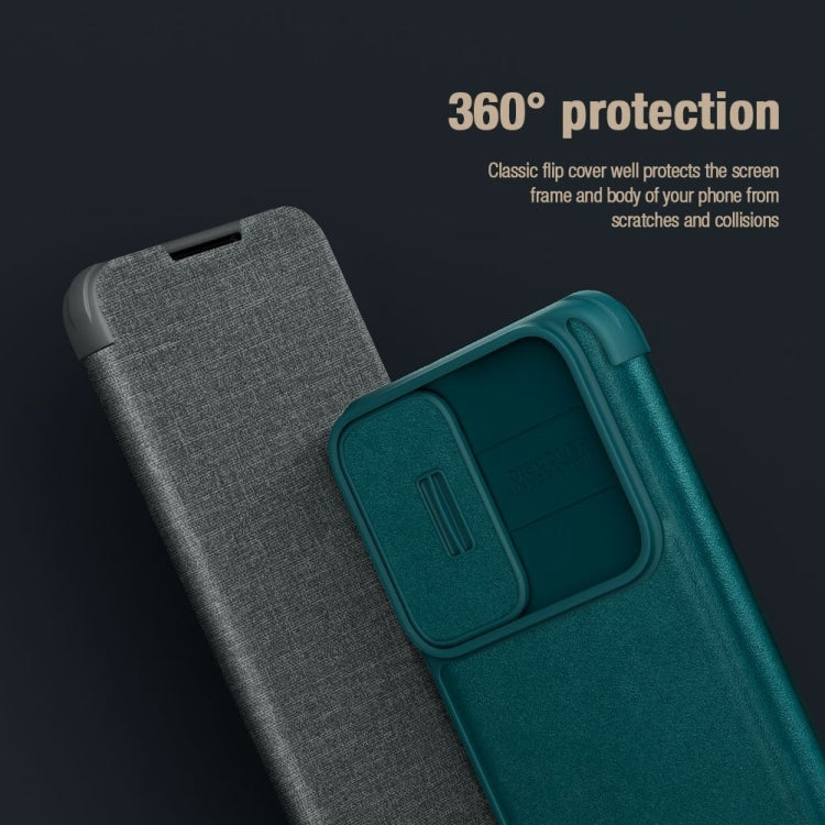 For Samsung Galaxy S23+ 5G NILLKIN QIN Series Pro Sliding Camera Cover Design Leather Phone Case