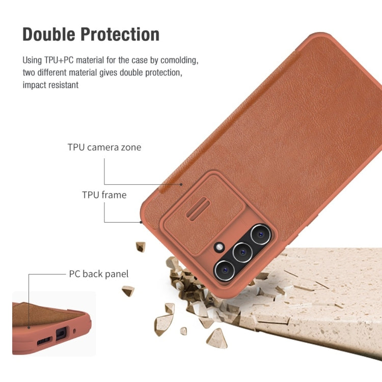 For Samsung Galaxy A54 5G NILLKIN QIN Series Pro Sliding Camera Cover Design Leather Phone Case