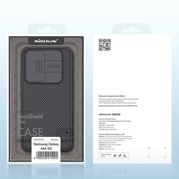 For Samsung Galaxy A54 5G NILLKIN Black Mirror Pro Series Camshield PC Phone Case
