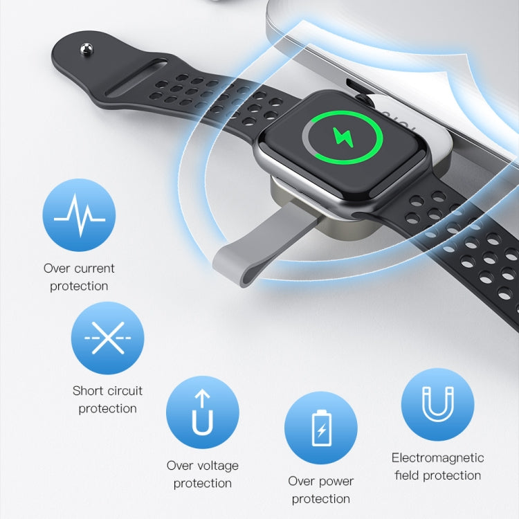 For Apple Watch TOTUDESIGN Watch Wireless Magnetic Charger, Interface:USB-A(White)