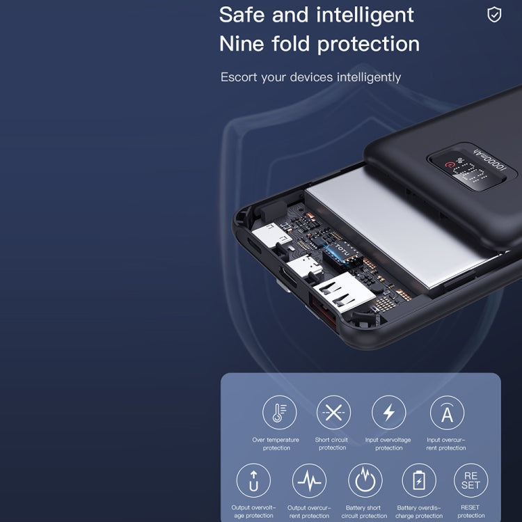 TOTUDESIGN Two-cable Fast Charging Power Bank, Capacity:10000mAh