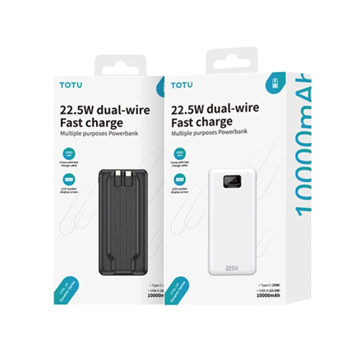 TOTUDESIGN Two-cable Fast Charging Power Bank, Capacity:10000mAh