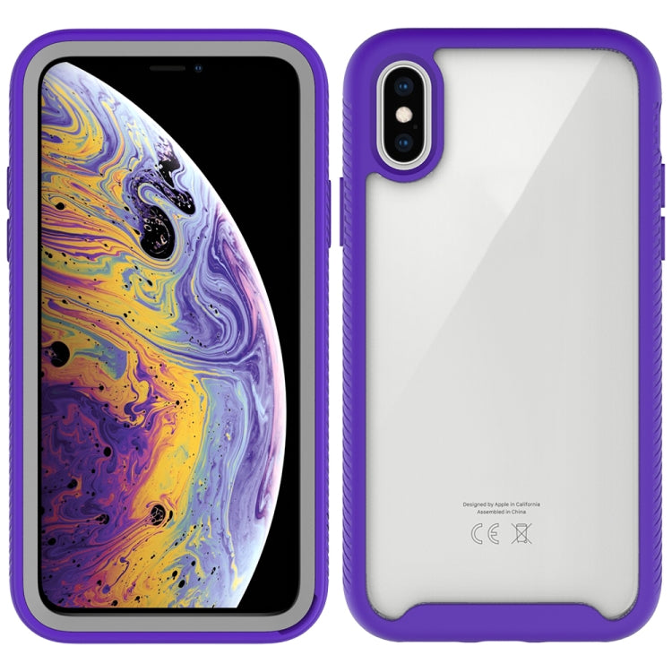 For iPhone XS Max Starry Sky Solid Color Series Shockproof PC + TPU Protective Case