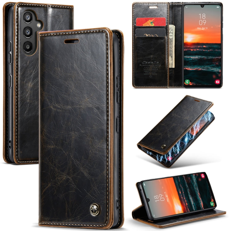 For Samsung Galaxy A34 5G CaseMe 003 Crazy Horse Texture Leather Phone Case