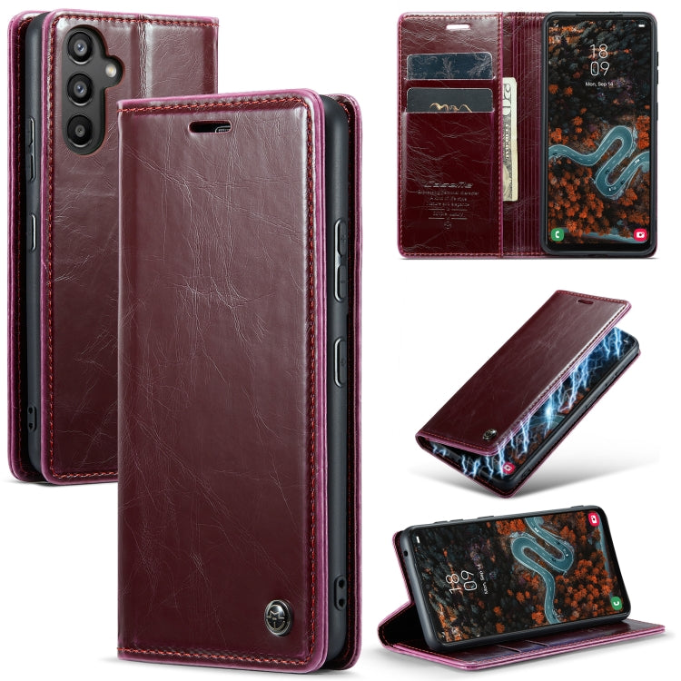 For Samsung Galaxy A34 5G CaseMe 003 Crazy Horse Texture Leather Phone Case
