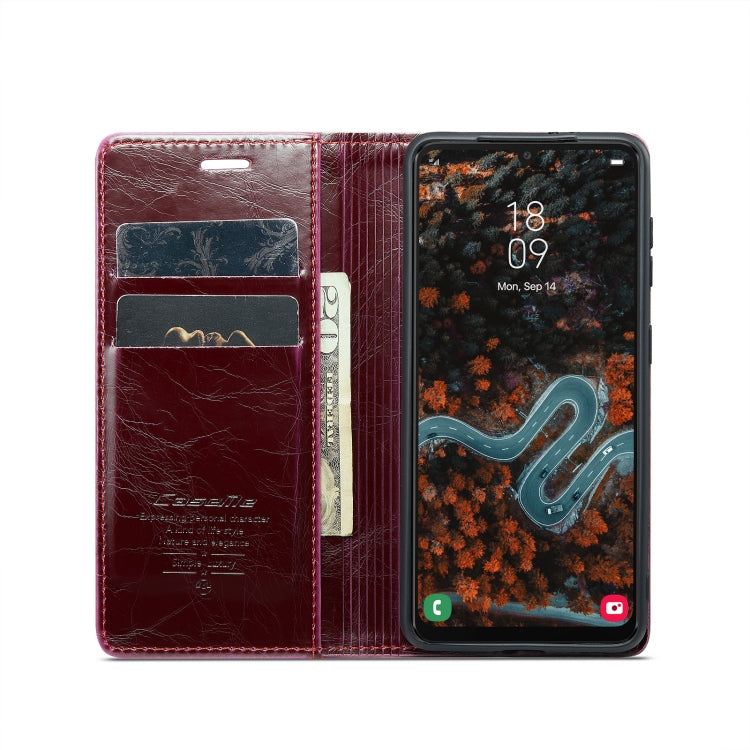 For Samsung Galaxy A34 5G CaseMe 003 Crazy Horse Texture Leather Phone Case
