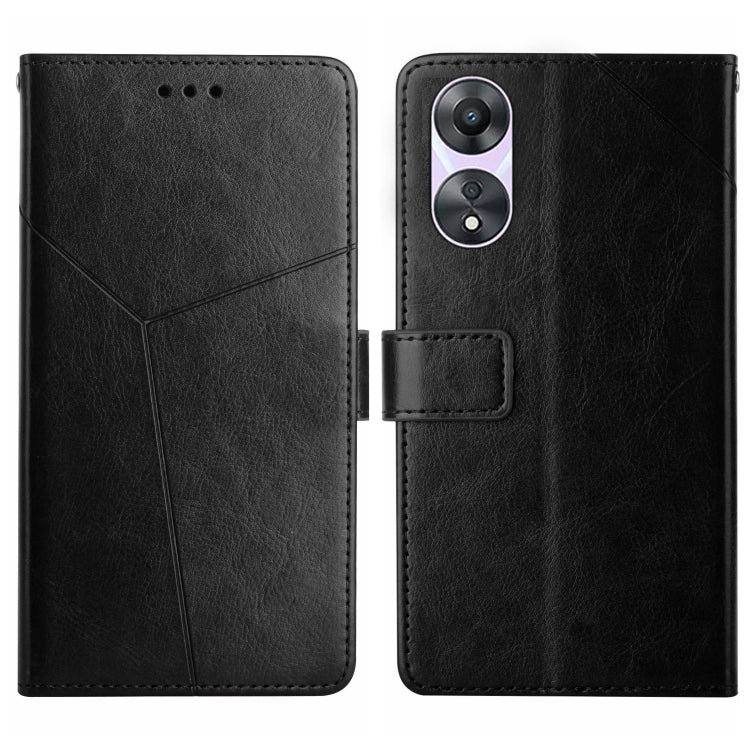For OPPO Reno8 T 5G/A1 Pro 5G HT01 Y-shaped Pattern Flip Leather Phone Case
