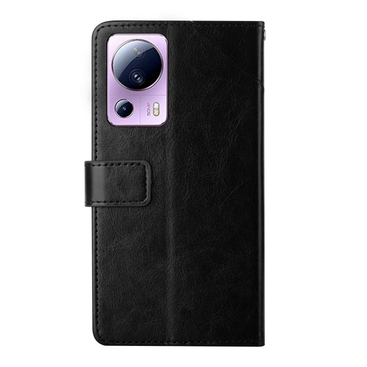 For Xiaomi 13 Lite HT01 Y-shaped Pattern Flip Leather Phone Case