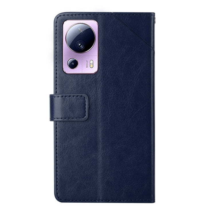 For Xiaomi 13 Lite HT01 Y-shaped Pattern Flip Leather Phone Case