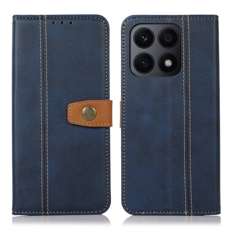For Honor X8a 4G Stitching Thread Calf Texture Leather Phone Case