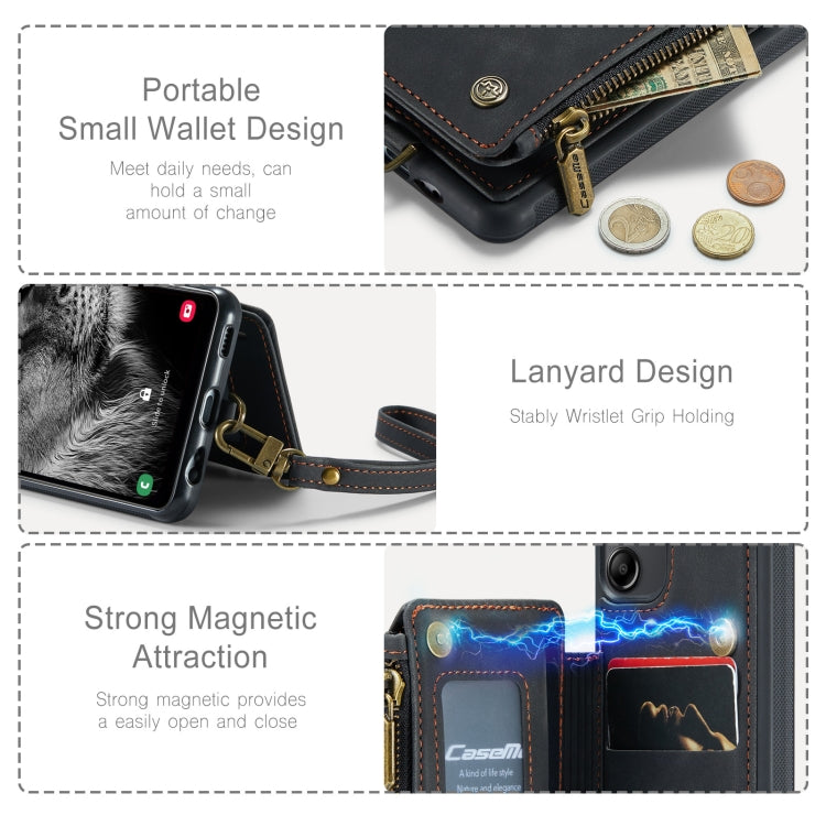 For Samsung Galaxy A14 5G CaseMe C20 Multifunctional RFID Leather Phone Case