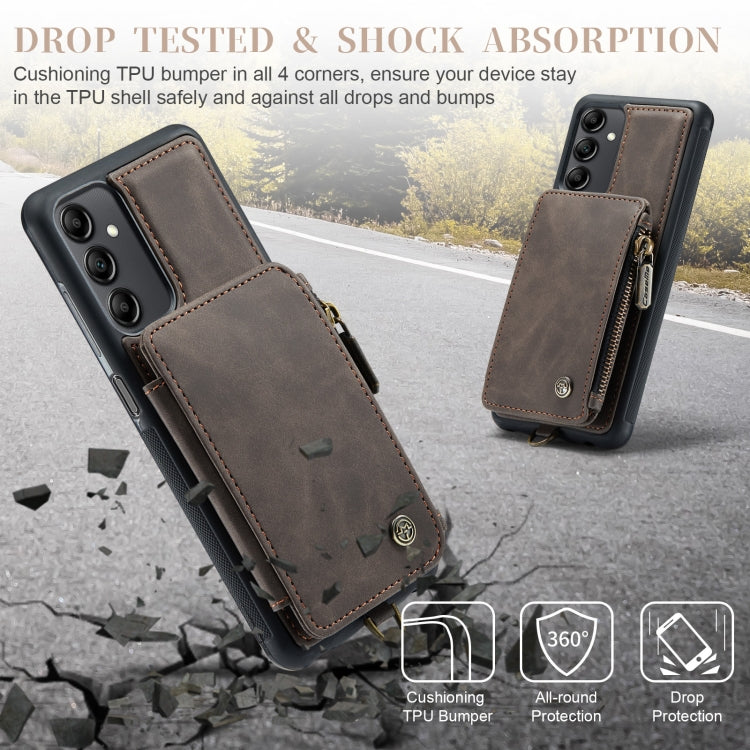 For Samsung Galaxy A14 5G CaseMe C20 Multifunctional RFID Leather Phone Case