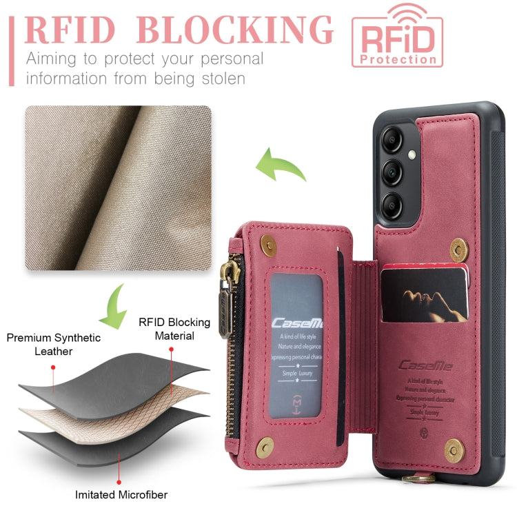 For Samsung Galaxy A14 5G CaseMe C20 Multifunctional RFID Leather Phone Case