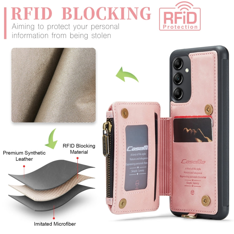 For Samsung Galaxy A14 5G CaseMe C20 Multifunctional RFID Leather Phone Case
