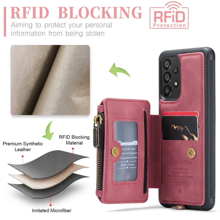 For Samsung Galaxy A33 CaseMe C20 Multifunctional RFID Leather Phone Case
