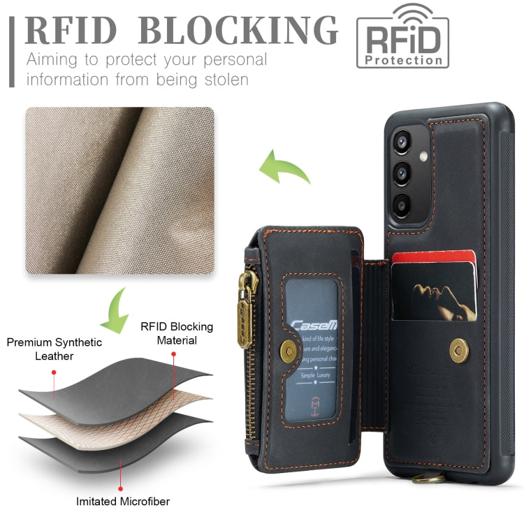 For Samsung Galaxy A34 5G CaseMe C20 Multifunctional RFID Leather Phone Case