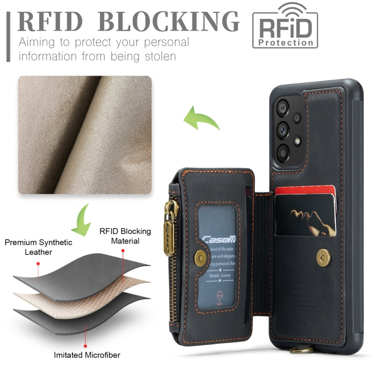 For Samsung Galaxy A53 CaseMe C20 Multifunctional RFID Leather Phone Case