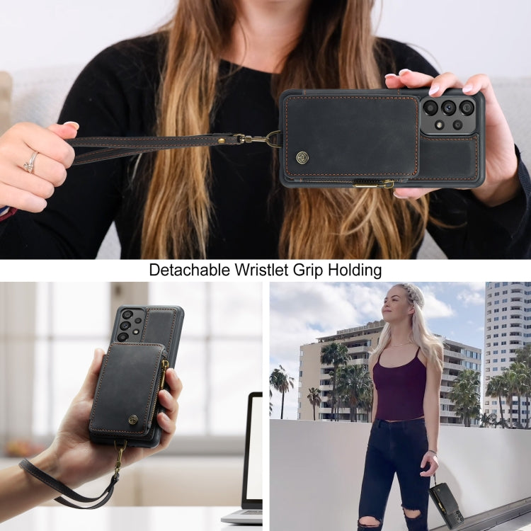 For Samsung Galaxy A73 CaseMe C20 Multifunctional RFID Leather Phone Case