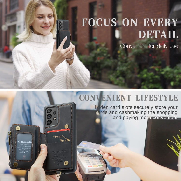 For Samsung Galaxy A73 CaseMe C20 Multifunctional RFID Leather Phone Case