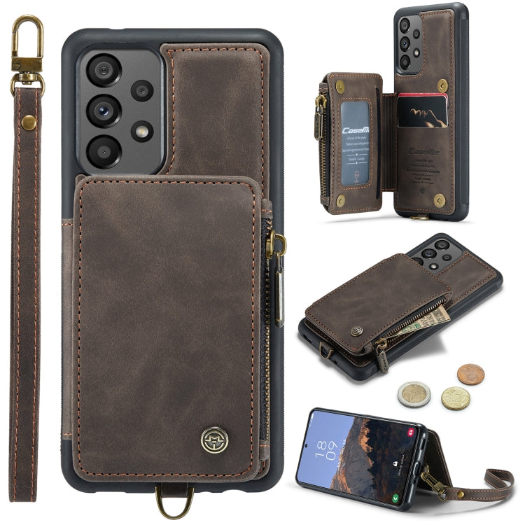 For Samsung Galaxy A73 CaseMe C20 Multifunctional RFID Leather Phone Case