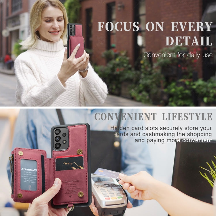 For Samsung Galaxy A73 CaseMe C20 Multifunctional RFID Leather Phone Case
