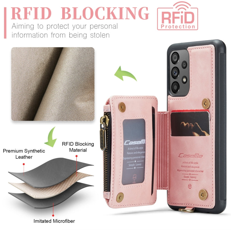 For Samsung Galaxy A73 CaseMe C20 Multifunctional RFID Leather Phone Case