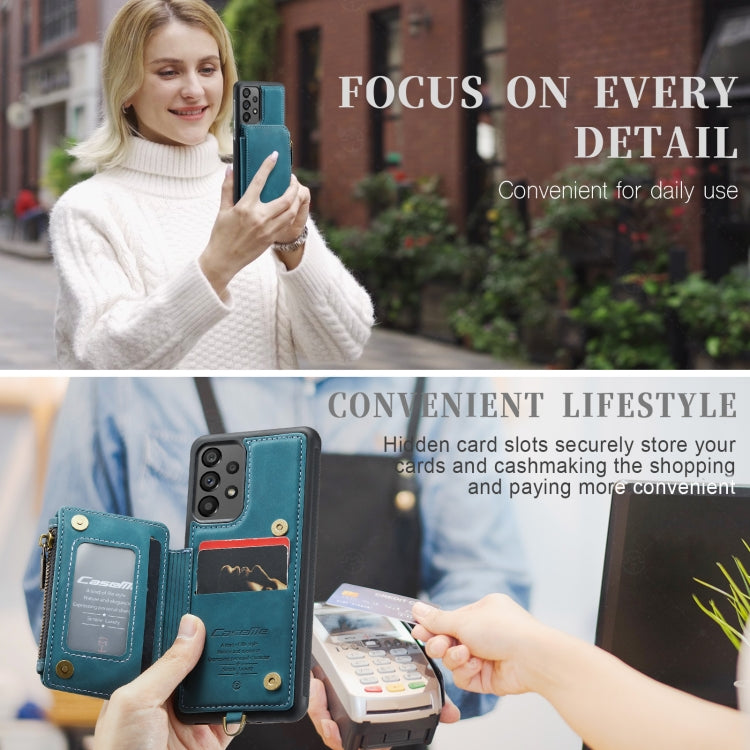 For Samsung Galaxy A73 CaseMe C20 Multifunctional RFID Leather Phone Case