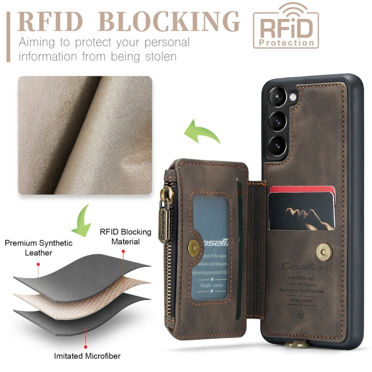 For Samsung Galaxy S23 5G CaseMe C20 Multifunctional RFID Leather Phone Case