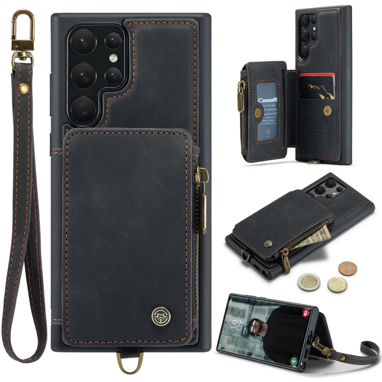 For Samsung Galaxy S23 Ultra 5G CaseMe C20 Multifunctional RFID Leather Phone Case