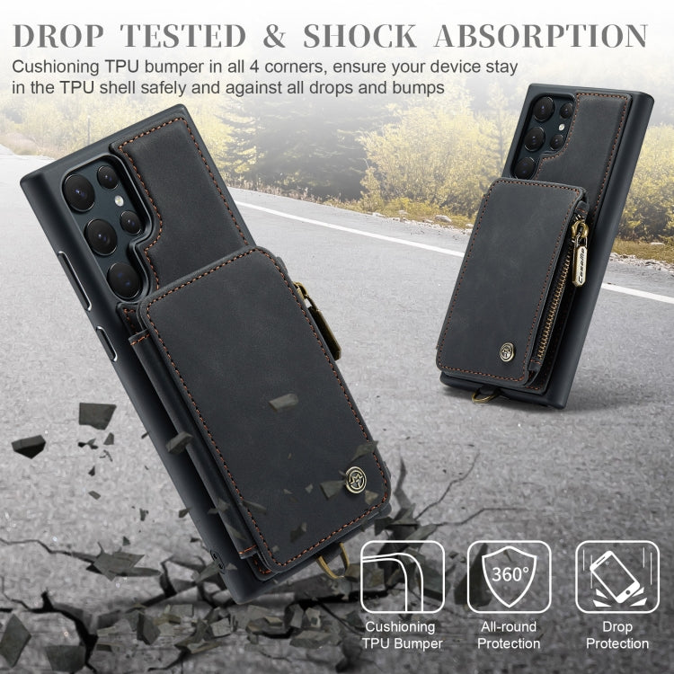 For Samsung Galaxy S23 Ultra 5G CaseMe C20 Multifunctional RFID Leather Phone Case