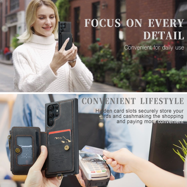 For Samsung Galaxy S23 Ultra 5G CaseMe C20 Multifunctional RFID Leather Phone Case