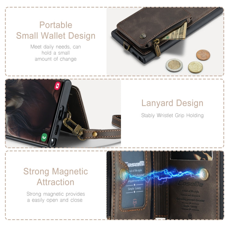 For Samsung Galaxy S23 Ultra 5G CaseMe C20 Multifunctional RFID Leather Phone Case