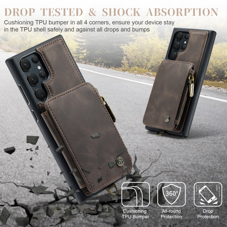 For Samsung Galaxy S23 Ultra 5G CaseMe C20 Multifunctional RFID Leather Phone Case