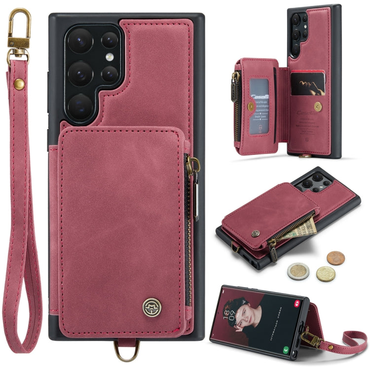 For Samsung Galaxy S23 Ultra 5G CaseMe C20 Multifunctional RFID Leather Phone Case