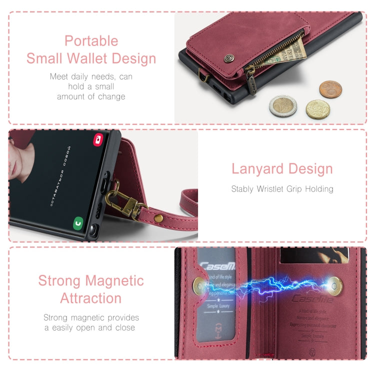 For Samsung Galaxy S23 Ultra 5G CaseMe C20 Multifunctional RFID Leather Phone Case