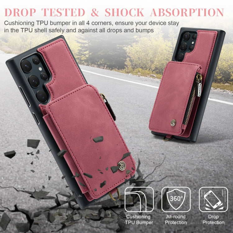 For Samsung Galaxy S23 Ultra 5G CaseMe C20 Multifunctional RFID Leather Phone Case