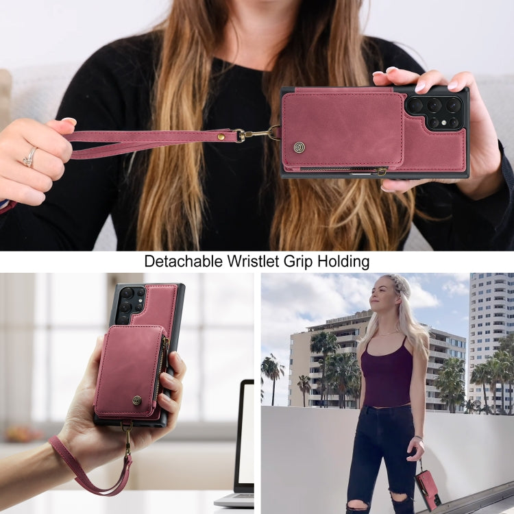 For Samsung Galaxy S23 Ultra 5G CaseMe C20 Multifunctional RFID Leather Phone Case