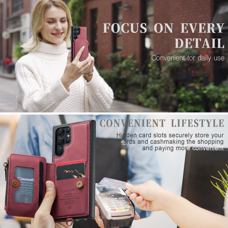 For Samsung Galaxy S23 Ultra 5G CaseMe C20 Multifunctional RFID Leather Phone Case